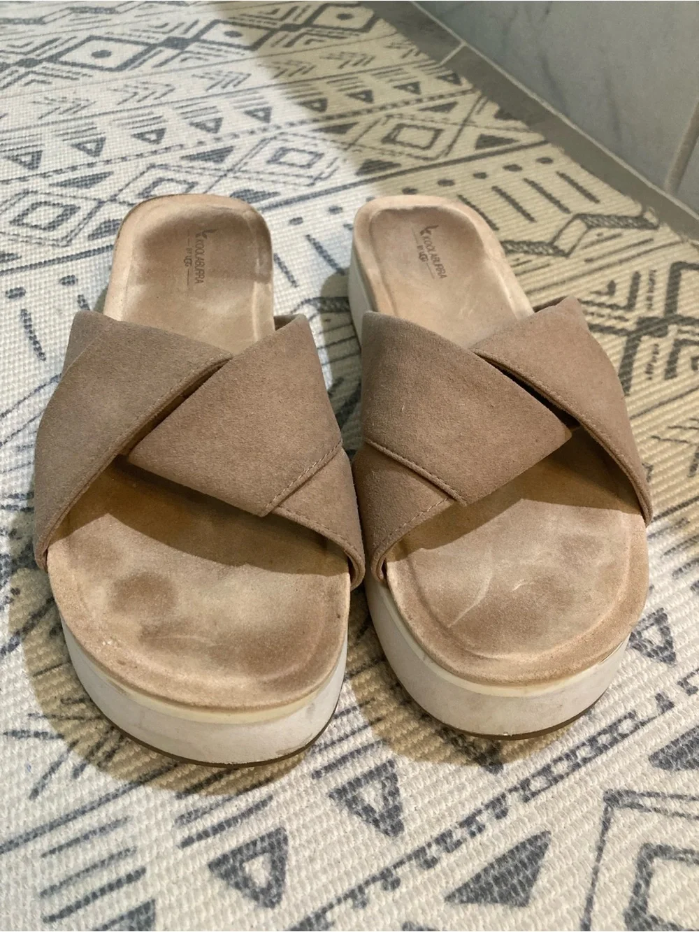 Koolaburra by UGG Carenza Flat Platform Slide Sandal Woman’s size 8